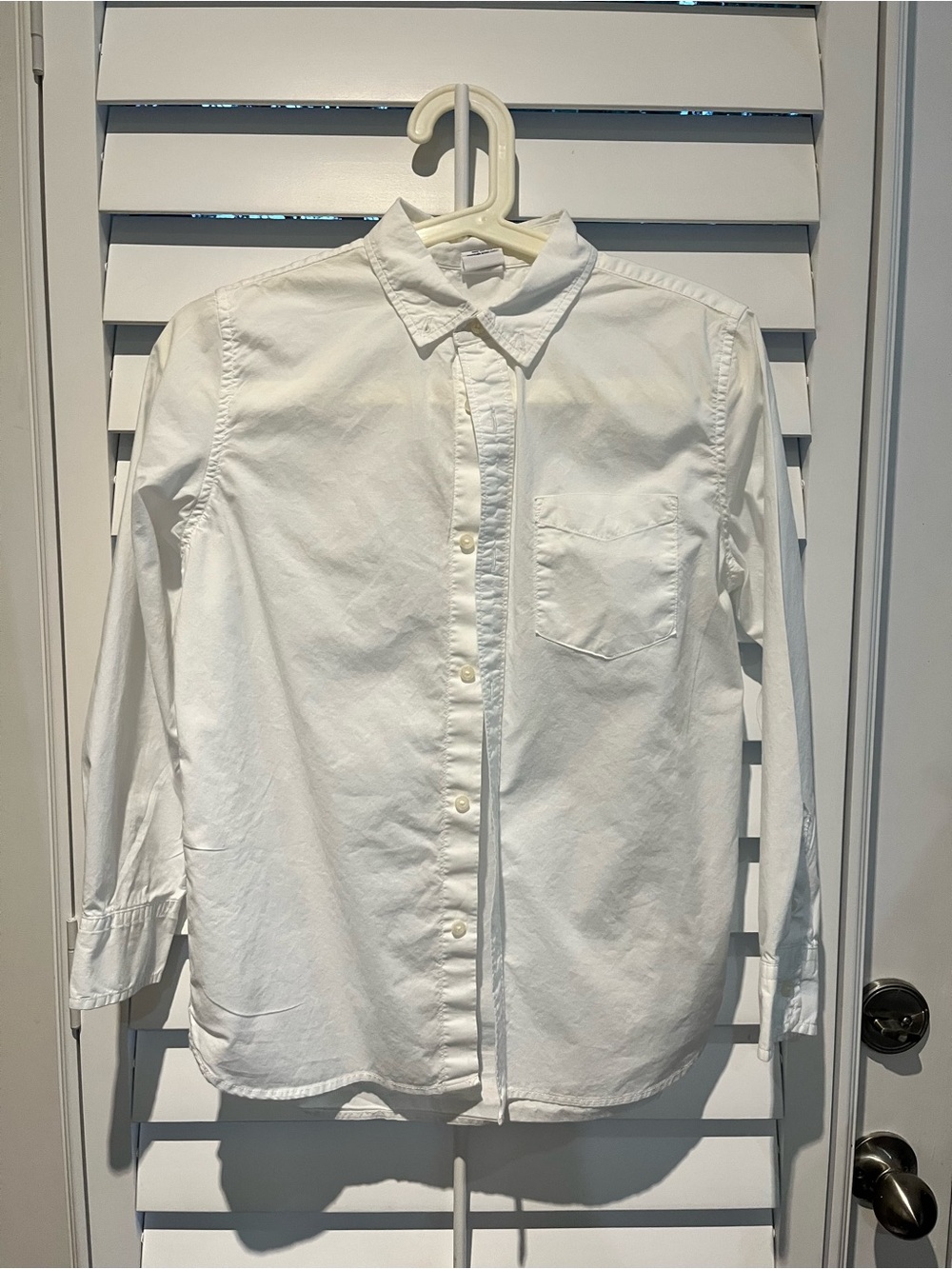 6 x GAP White Long/Short-Sleeve Button-Down Shirt
